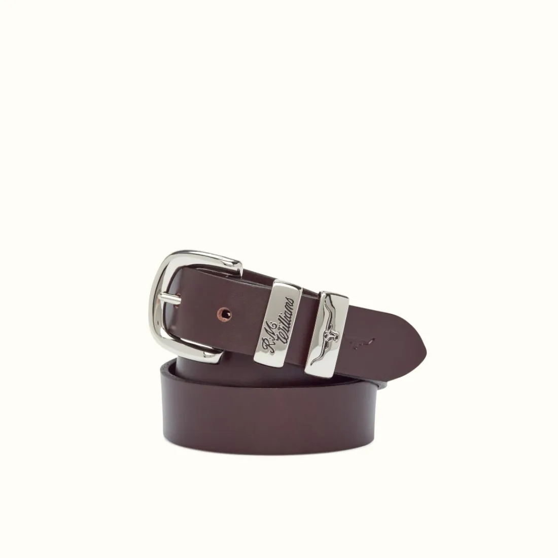 Women R.M. Williams 1 1/4" 3 Piece Solid Hide Belt