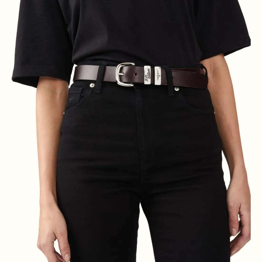 Women R.M. Williams 1 1/4" 3 Piece Solid Hide Belt