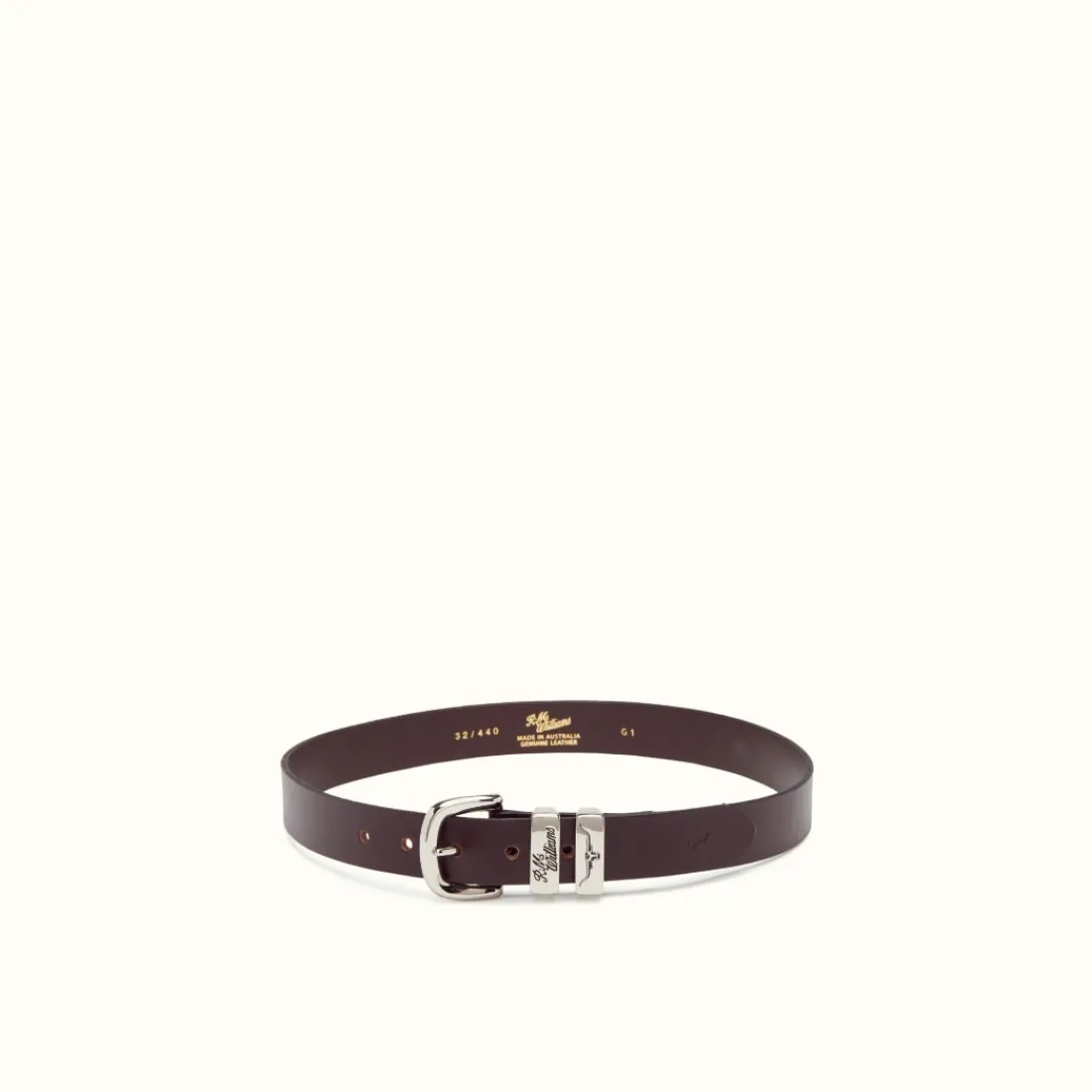 Women R.M. Williams 1 1/4" 3 Piece Solid Hide Belt