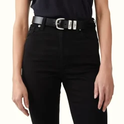 Women R.M. Williams 1 1/4" 3 Piece Solid Hide Belt