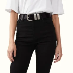 Women R.M. Williams 1 1/2" 3 Piece Solid Hide Belt