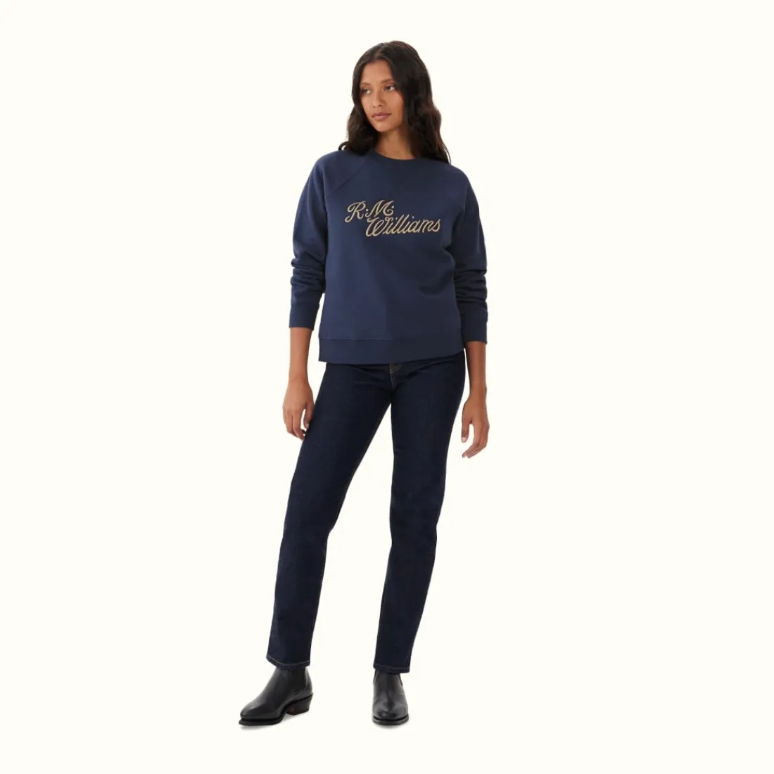 Women R.M. Williams R.M.W Script Crew Neck Sweater