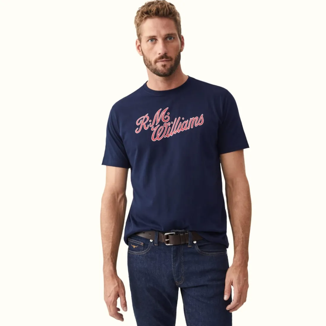 Men R.M. Williams R.M.W Script T-Shirt