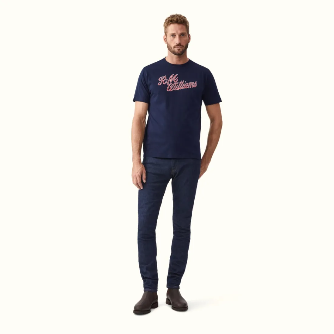 Men R.M. Williams R.M.W Script T-Shirt